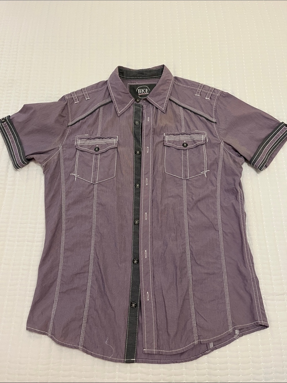 BKE tailored fit, button-down shirt. Size large.